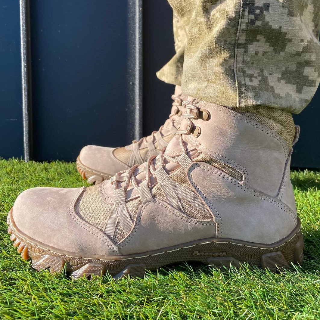 Тактичні берці натуральна шкіра прошита підошва