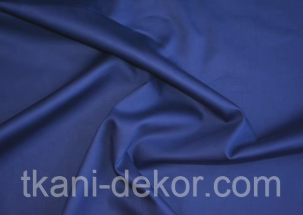 Сатин (хлопкова тканина) джинс однотон, фото 1