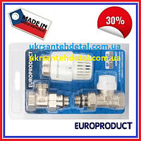 Набор кранов с термостатическими головками прямой Europroduct (Чехия)