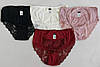 Жіночі якісні труси «Lovecode» з гіпюровими вставками (от 3 шт), фото 2