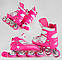 Дитячі ролики (роликові ковзани) Рожевий розмір 34-37 (М) дівчині Best Roller колеса PU, фото 2