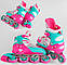 Дитячі ролики (роликові ковзани) Рожево-бірюзовий розмір 34-37 (М) Best Roller колеса PU, фото 2