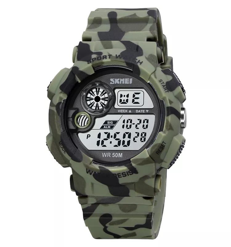 SKMEI 1718 годинники чоловічі зелений камуфляж