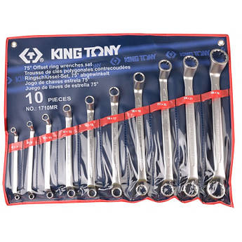 Набір ключів накидних 10шт. (6-32 мм)  King Tony (1710MR)