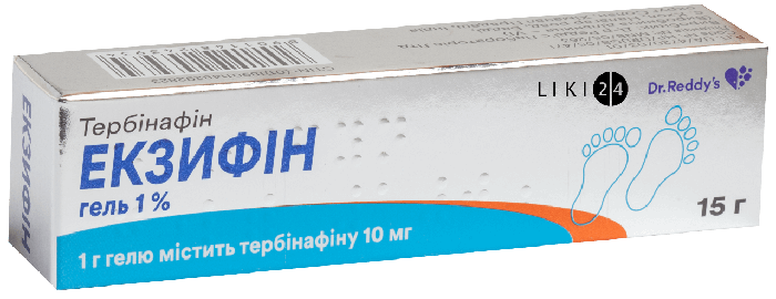 Купить Гель Экзифин 1% туба, 15 г, цена 132 ₴ — Prom.ua (ID#1647007619)