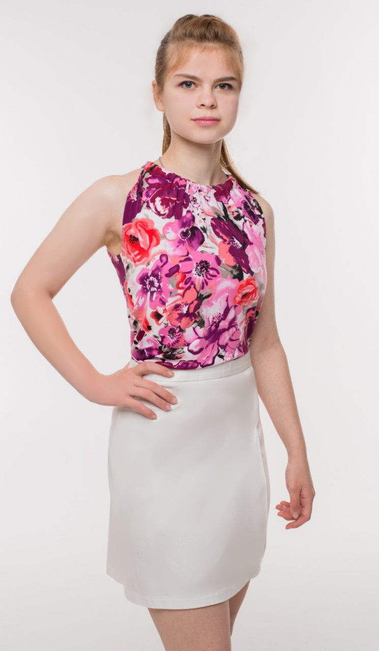 Гарна літня кофта-майка з бантом позаду