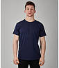 Чоловіча футболка однотонна темно- синя 036-AZ, фото 3
