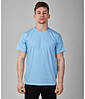 Чоловіча футболка однотонна блакитна 036-YT, фото 3