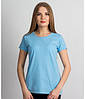 Жіноча футболка однотонна блакитна 372-YT, фото 3
