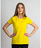 Жіноча футболка однотонна яскраво-жовта 372-К2, фото 4