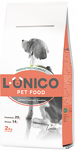 Корм L-Unico для собак з лососем 20 кг