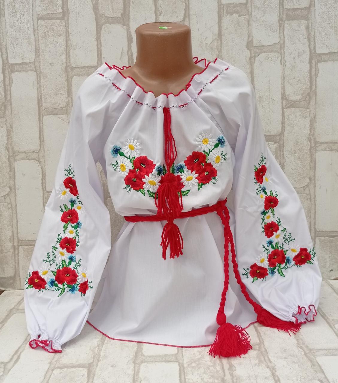 Вишиванка для дівчинка "Поле квітів" 116-134 рост, фото 1