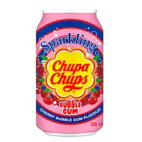 Газировка Chupa Chups Sparkling Cherry Bubble Gum 345ml