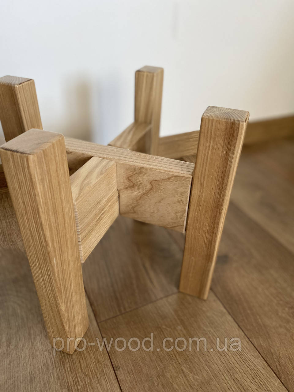 Підставка дерев'яна для квітів і рослин ясен 20х30 см, фото 1