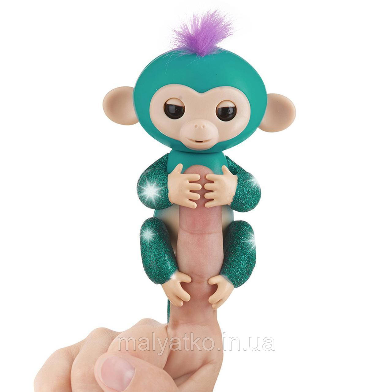 WowWee Блискуча ручна мавпочка Fingerlings Glitter Monkey Quincy