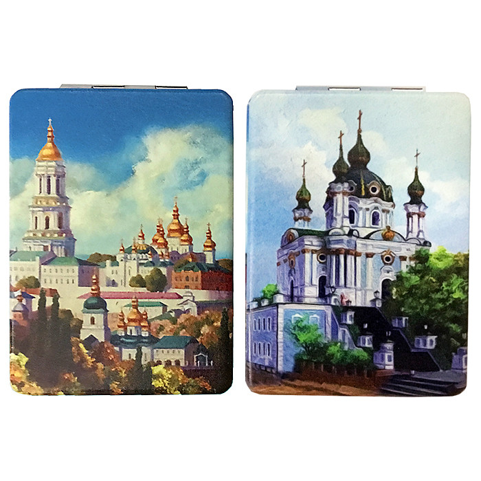 Сувенірна жіноча дзеркальце Київ, фото 1