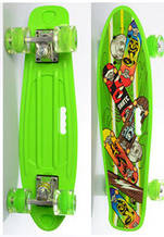 Скейт (пенні борд) Penny board зі світними колесами САЛАТОВИЙ арт. 0749-6
