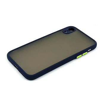 Силіконовий чохол з закритою камерою Avenger Totu для iPhone Xr Navy Blue