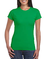 Футболка жіноча Soft Style, irish green, GILDAN, розмір від S до 2XL, щільність 153 г/м2