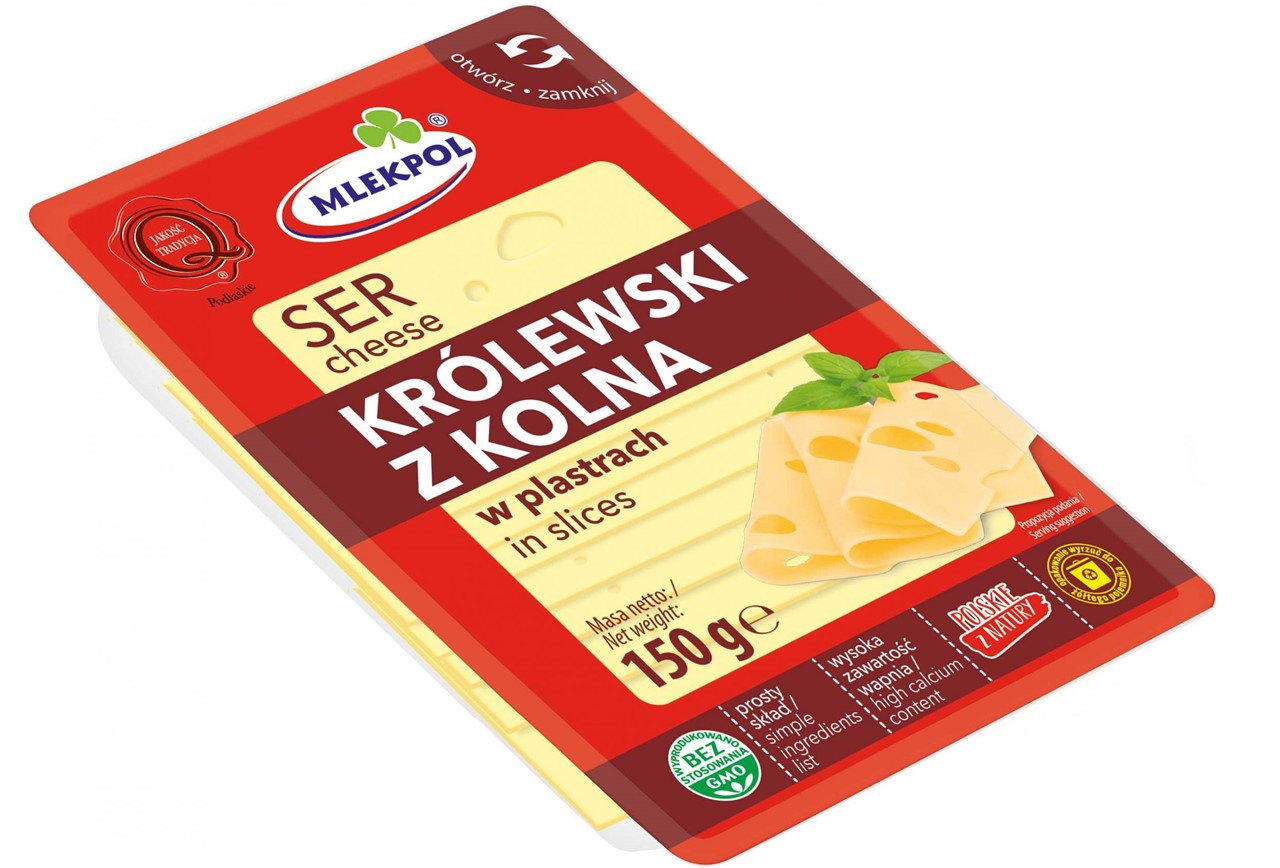 Сир твердий Mlekovita Королівський із Кельна Гауда слайсами, 150 г