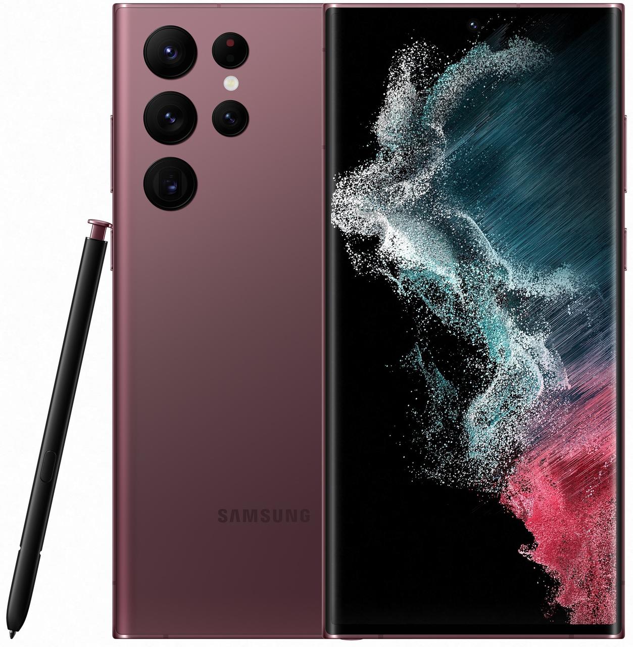 Samsung Galaxy S22 Ultra 8/128GB Burgundy (SM-S908BDRD) Samsung Exynos 2200 + S Pen 5000 мАч