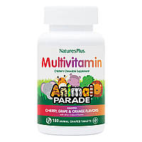 Витамины и минералы Natures Plus Animal Parade Children s Multivitamin, 180 жевательных таблеток Ассорти