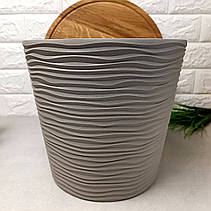 Квітковий вазон з водостічною вставкою d16*14,5 см 1,6 л, Какао Фьюжн Алеана, фото 4