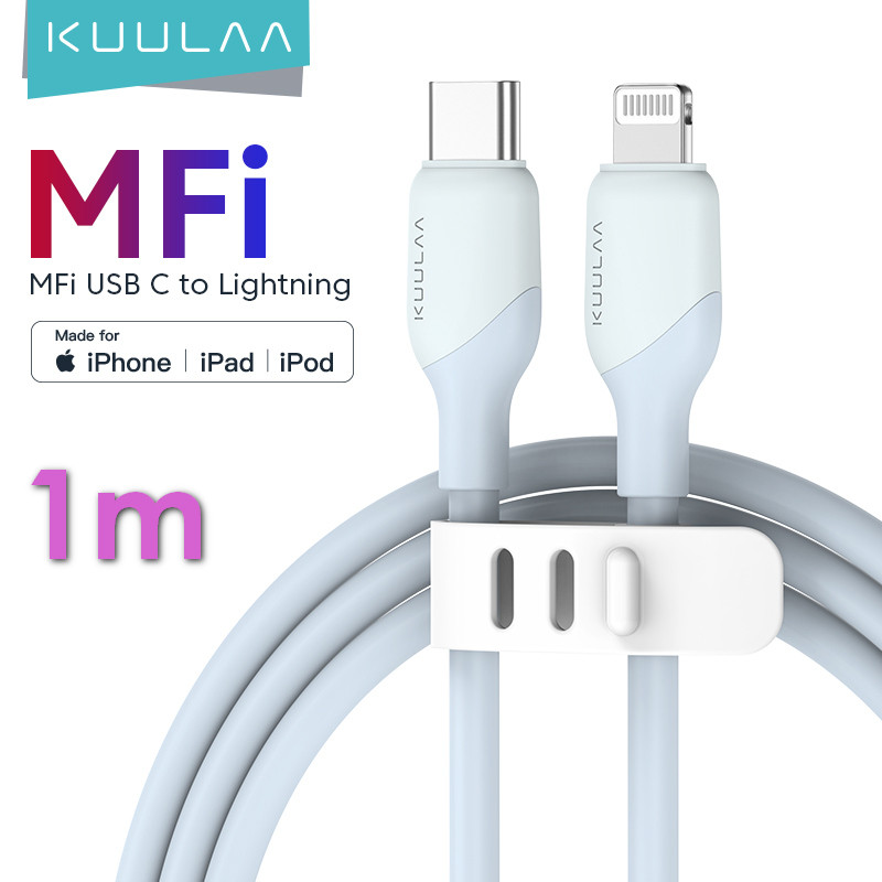 Кабель MFi Type C - Apple Lightning (1м) 2.4 A PD 30W(max) провід швидкої зарядки і синхронізації телефону для смартфона iPhone, фото 1