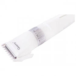 Машинка для стриження волосся бездротова з телескопічною насадкою 3W Geemy GM-6042 Біла