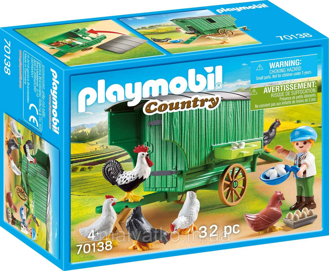 Playmobil 70138 Country Mobile Chicken House Плеймобіл Пересувний курча