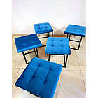 Роскладний Пуф 5в1 - п'ять табуретів в одному пуфику h44х48х48см, фото 5