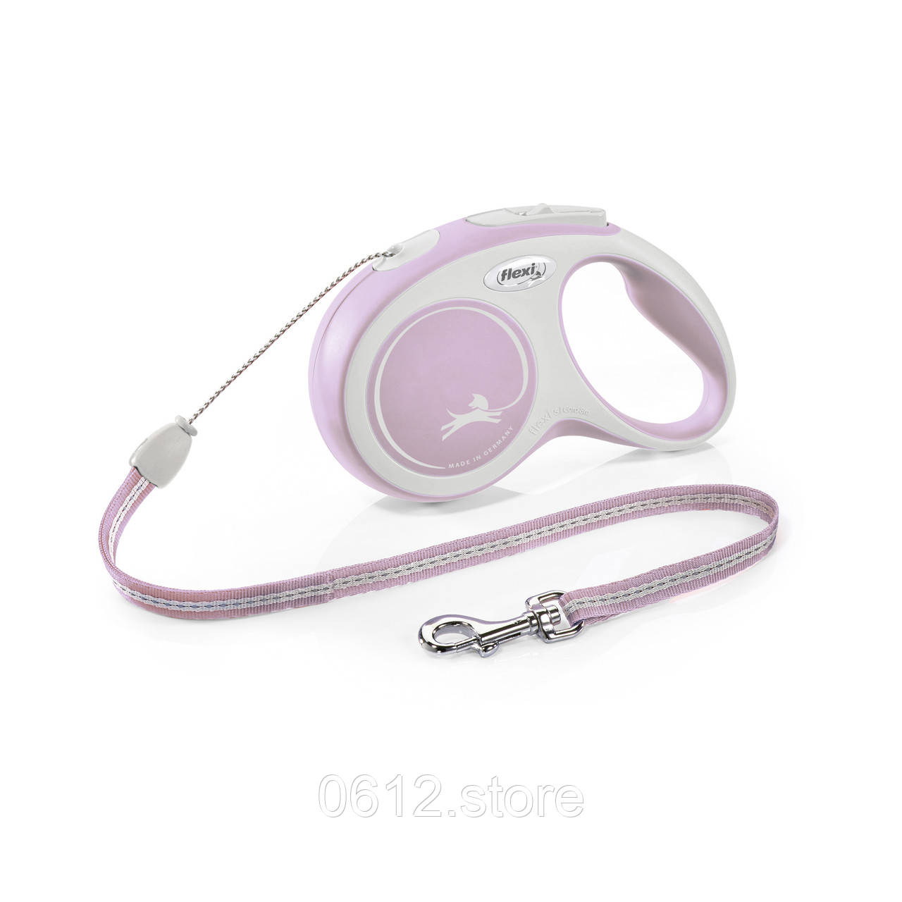 Повідець-рулетка Flexi New Comfort S трос 8м/12кг бузковий, фото 1