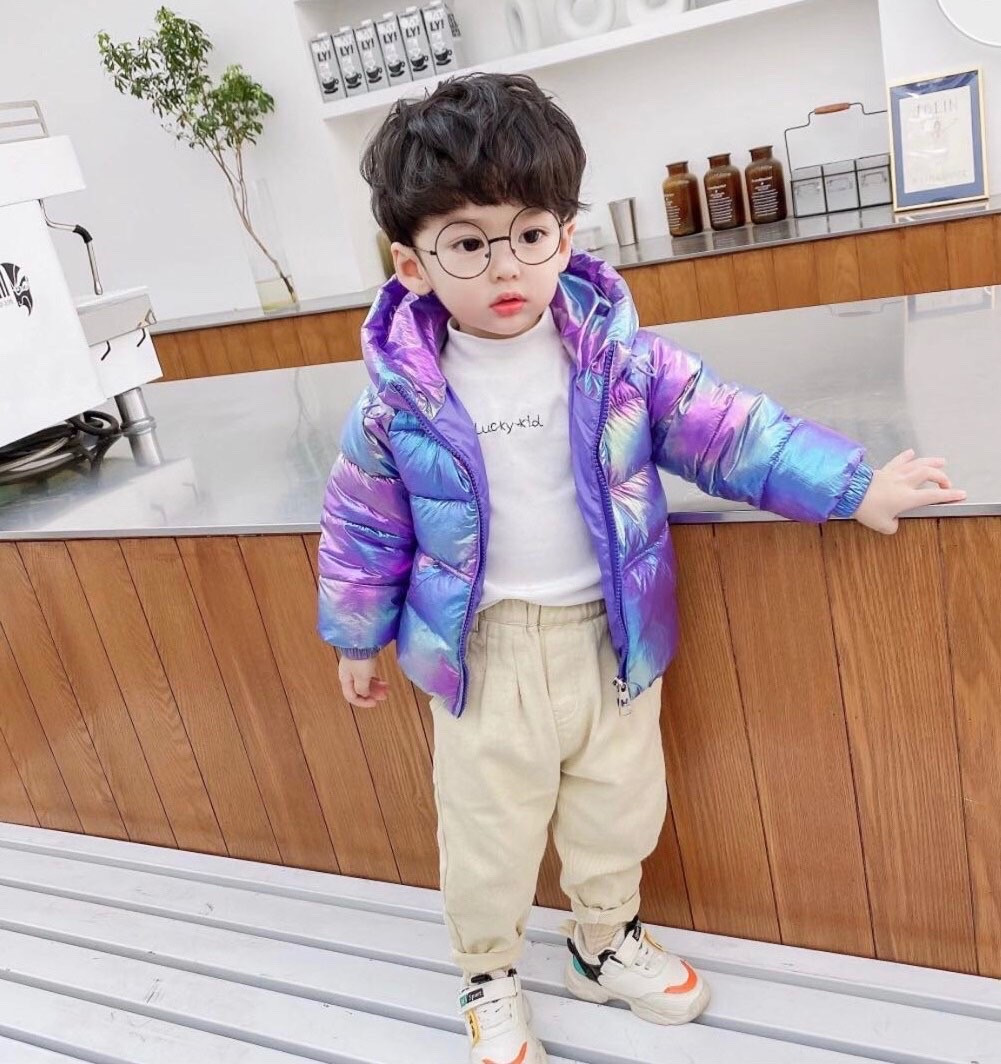 Дитяча куртка демісезонна Перламутрова 8837 127, Фиолетовый, Для девочек, Весна Осень, 80 , 1 год, фото 1