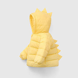Демісезонна куртка на хлопчика Динозавр Жовта 23121 123, Жёлтый, Для мальчиков, Весна Осень, 100 , 3 года