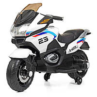 Детский мотоцикл 2 колесный на аккумуляторе 90W BMW белый