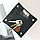Подарунковий чоловічий набір №62 "Тризуб": портмоне + ключниця + обкладинка на паспорт (чорний), фото 10