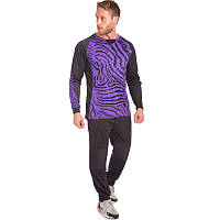 Форма футбольного воротаря (р-р S-XXXL, зростання 140-190 см, чорно-фіолетовий)