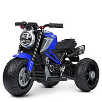Дитячий мотоцикл електромотоцикл 3 колісний 50W 2 двигуни M 4828EL Синій