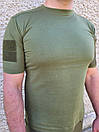 Тактична футболка хакі з липучками під шеврони та карманом короткий рукав 42-76 розмір, фото 3