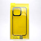 Прозорий силіконовий чохол Baseus Glitter Series Case для iPhone 13 Pro Black Чорний, фото 3