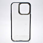 Прозорий силіконовий чохол Baseus Glitter Series Case для iPhone 13 Pro Black Чорний, фото 2