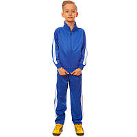 Костюм спортивный детский (р-р 26-32, рост 125-155 см, бело-синий)