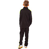 Костюм спортивний дитячий (розмір 26-32, чорно-зелений), фото 2