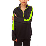 Костюм спортивний дитячий (розмір 26-32, чорно-зелений), фото 5