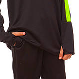 Костюм спортивний дитячий (розмір 26-32, чорно-зелений), фото 7