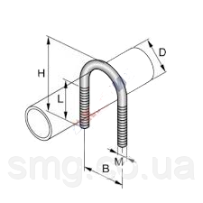 Скоба U-подібна DIN3570, ГОСТ 24137