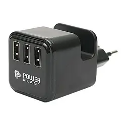 Адаптер живлення для телефона PowerPlant DV00DV5065 Black (3xUSB 2.4 A )