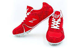 Шиповки бігові Health (р-р 35-45) (7 шипів, червоний)