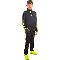 Костюм спортивний дитячий (р-р 26-32, чорно-зелений)