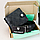Подарунковий чоловічий набір №68 "Тризуб": ремінь + гаманець (чорний), фото 2